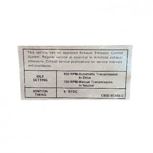 1968-1969 4V Emissions AT/MT C8OE-9C485-C