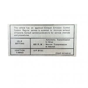 1969 Boss 302/429 Emissions AT/MT C9AE-9C485-E