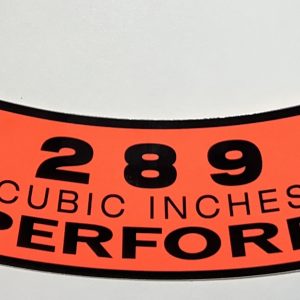 1965-1967 Mustang Shelby 289 HI-PO Air Cleaner Decal C5OF-9638-A
