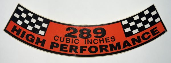 1965-1967 289 Hi-PO Air Cleaner Decal C5OF-9638-A
