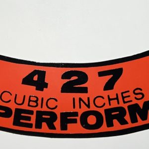 1968 Mustang 427 High Performance Air Cleaner Decal