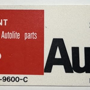 1969 Air Cleaner Service Number Decal C8OF-9600-C