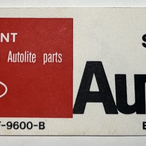 1968-1970 Air Cleaner Service Number Decal C9ZF-9600-B