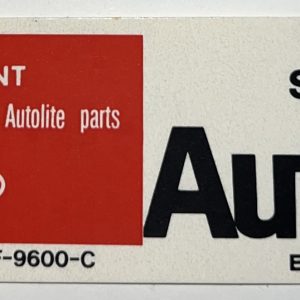 1970 Air Cleaner Service Number Decal D0ZF-9600-C