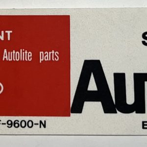 1970 Air Cleaner Service Number Decal D0ZF-9600-N