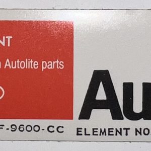 1971 Air Cleaner Service Number Decal D1ZF-9600-CC