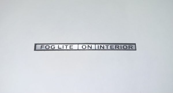 1969-1970 Shelby Fog Light Console Decal